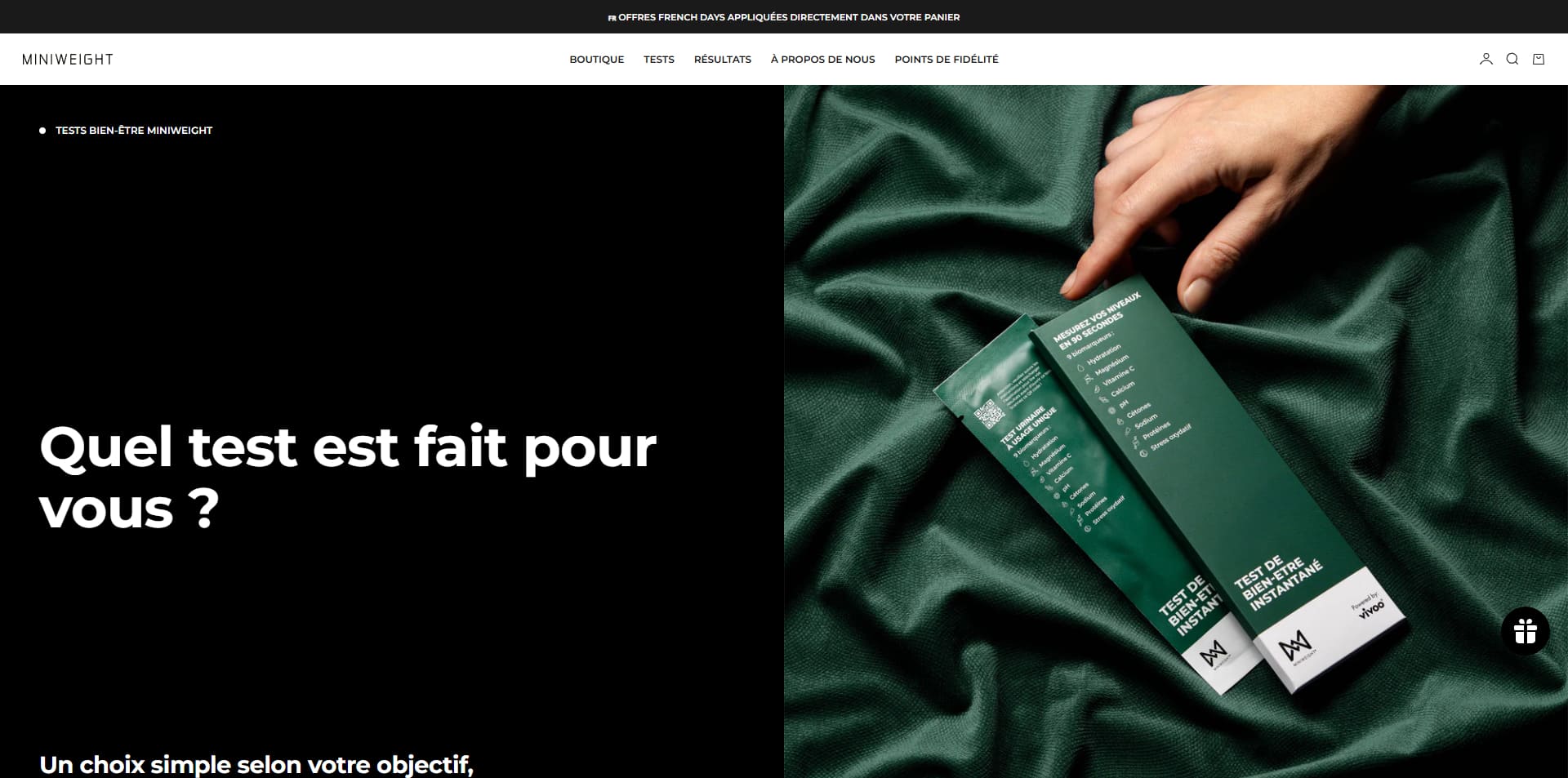 Miniweight Code de réduction