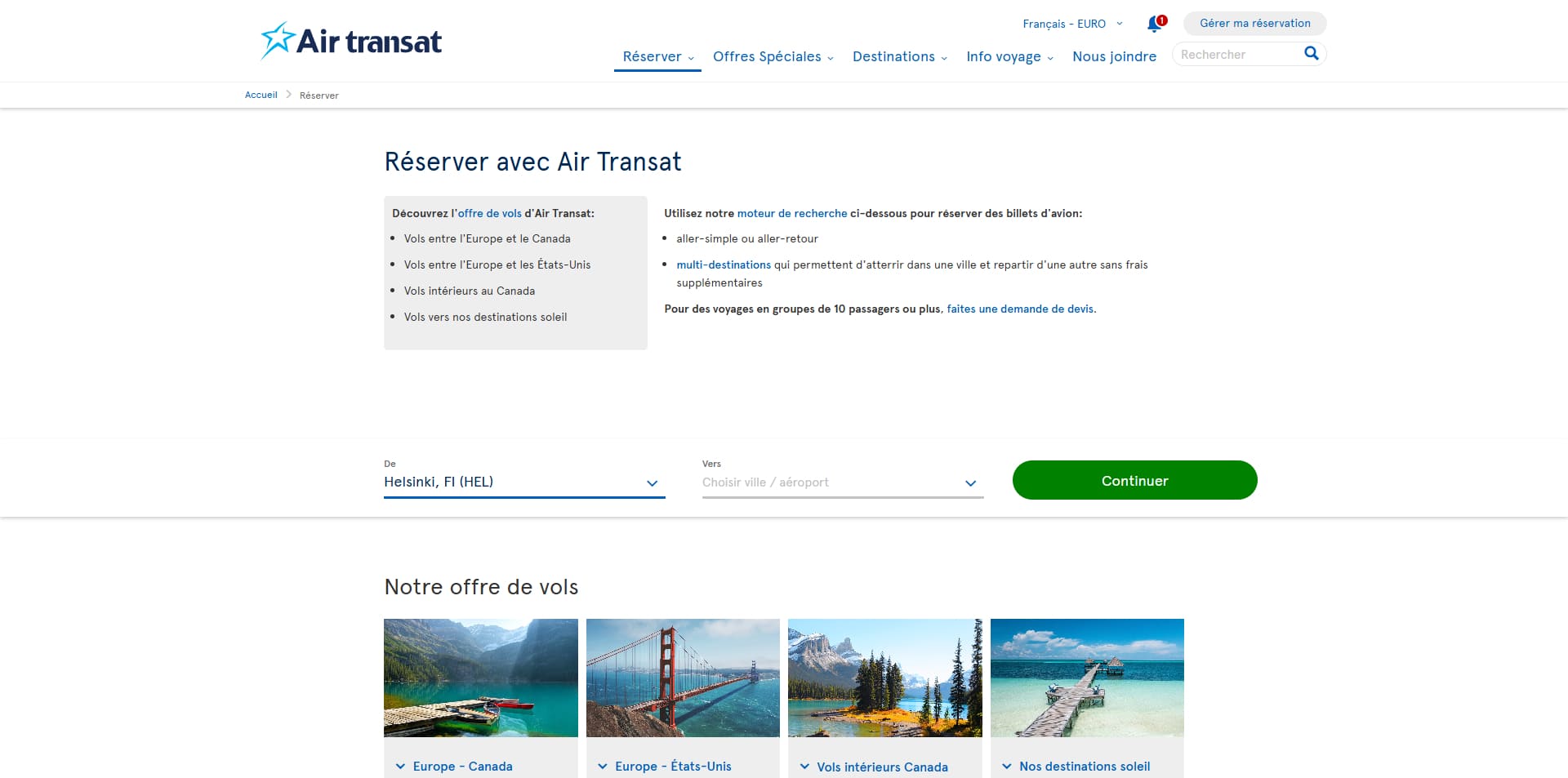 Air Transat Code promo
