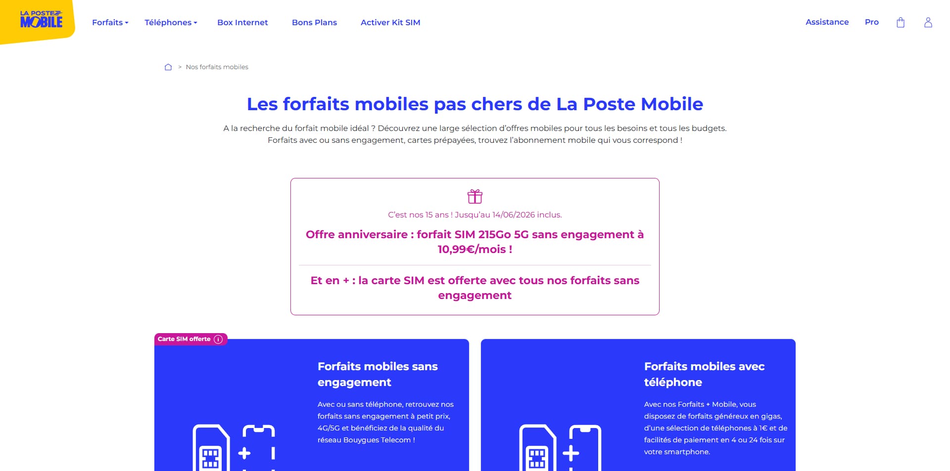 La Poste Mobile Code promo