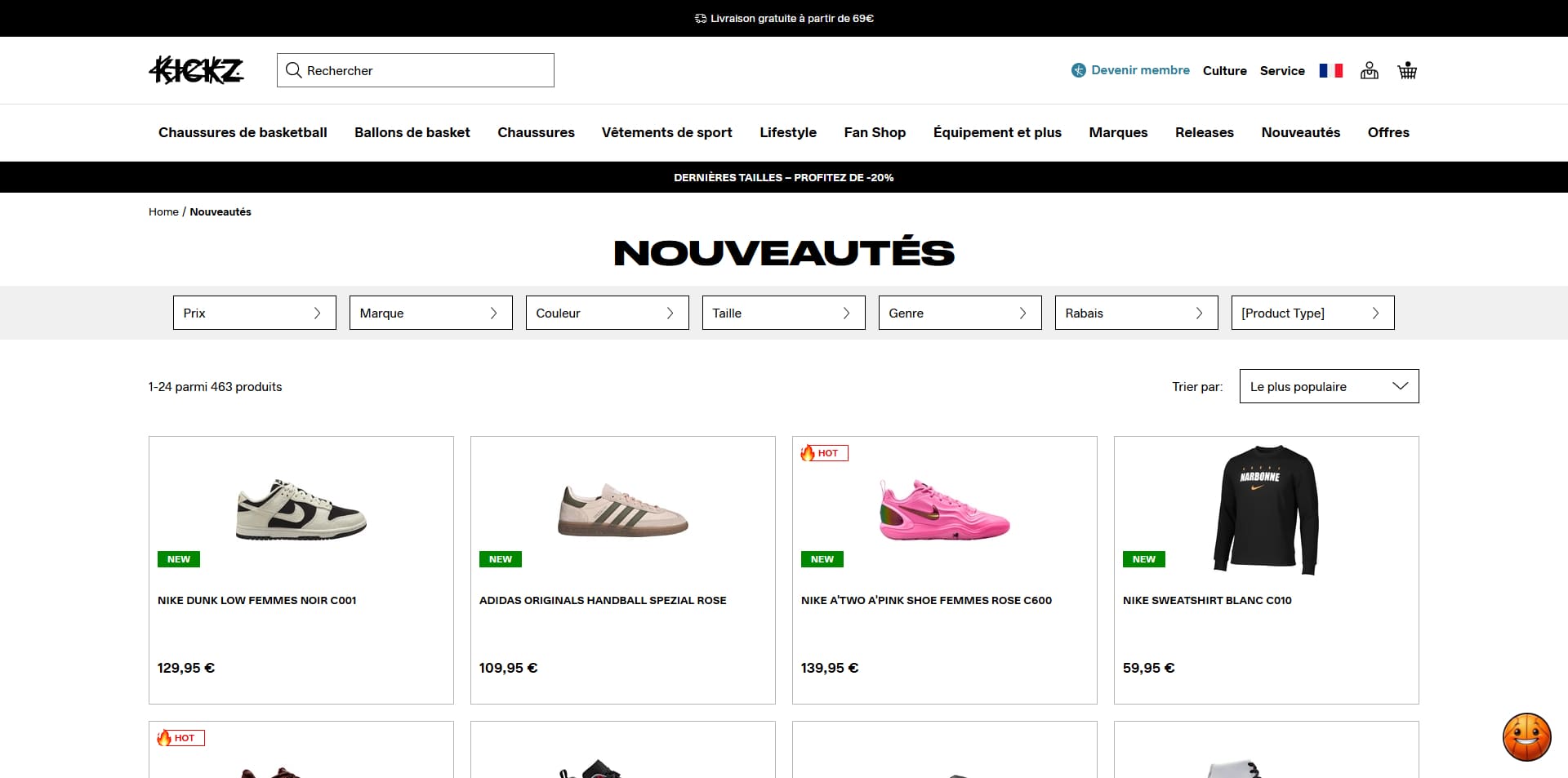 Kickz Code de réduction
