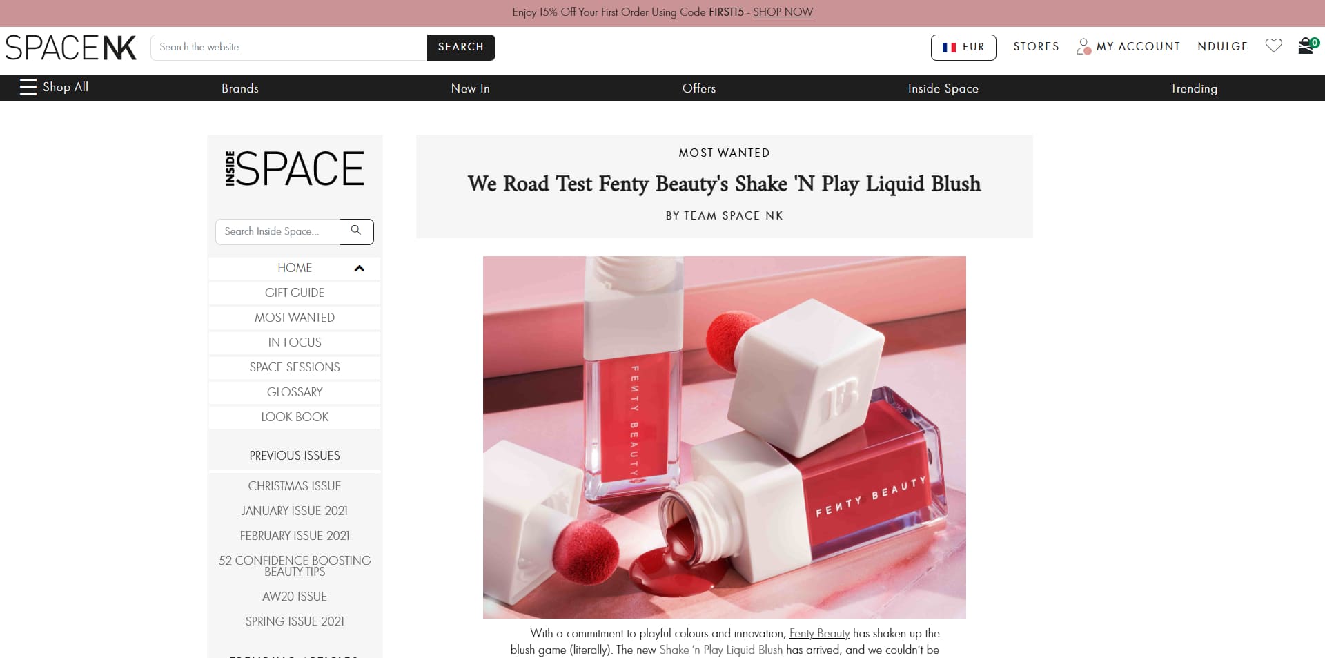 Space NK Code de réduction