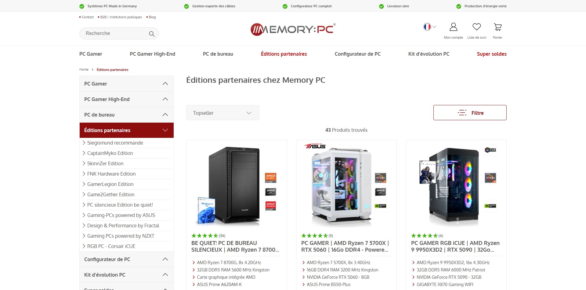 Memory PC Bons de réduction