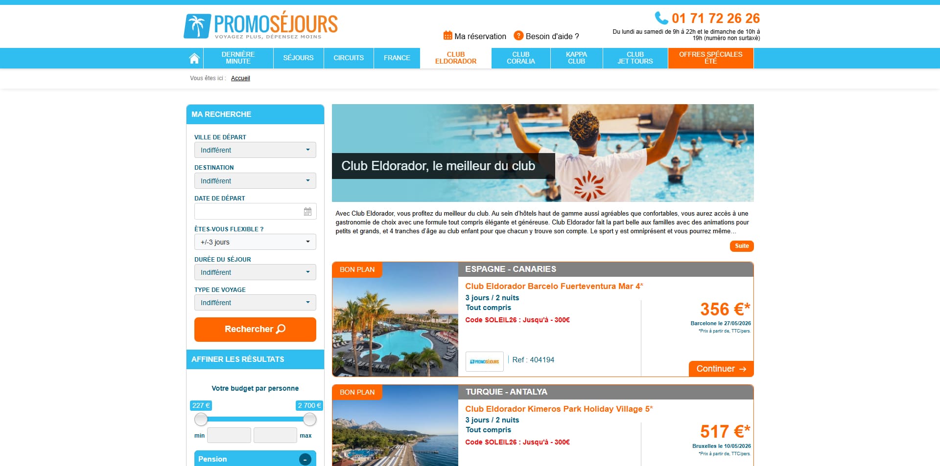 Promoséjours Code promo