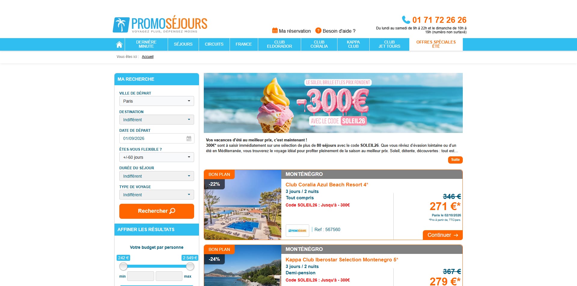 Promoséjours Code de réduction