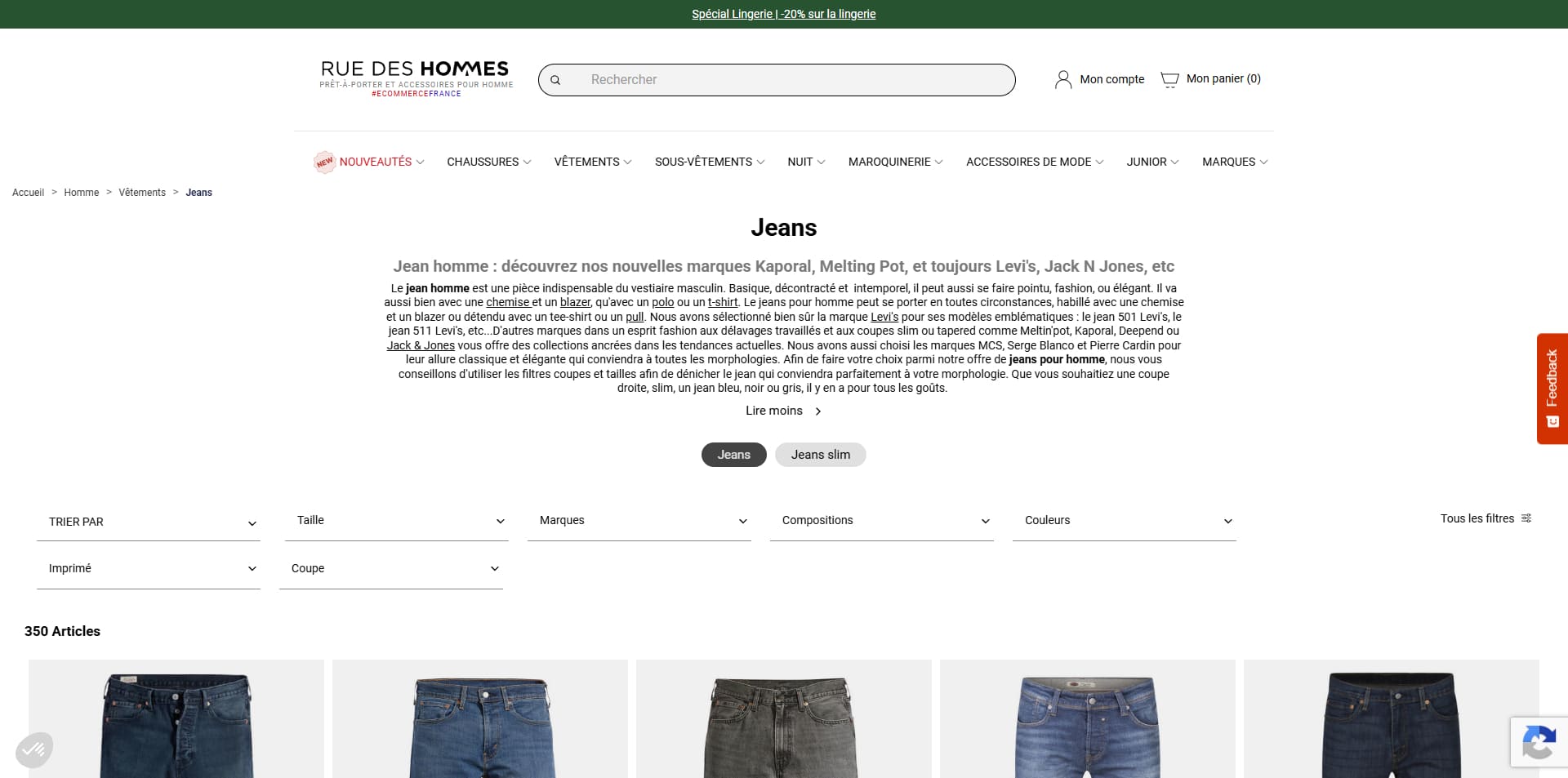 Rue des Hommes Bons de réduction