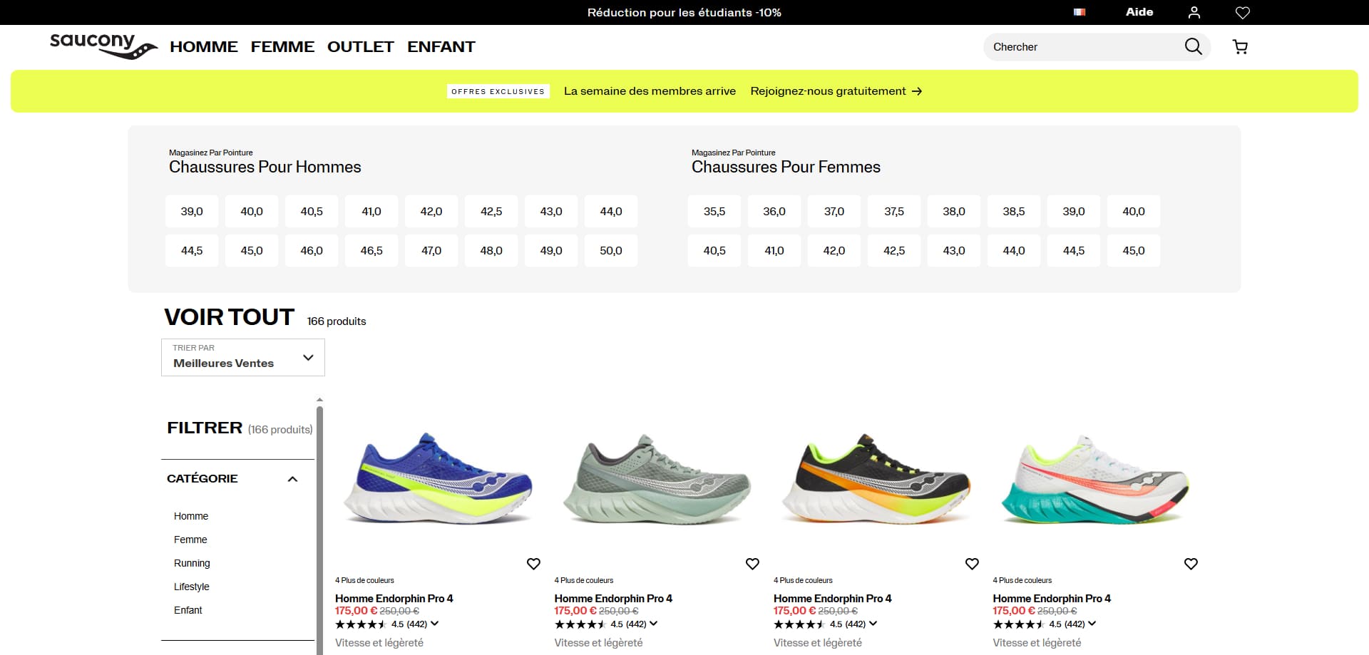 Saucony Code de réduction