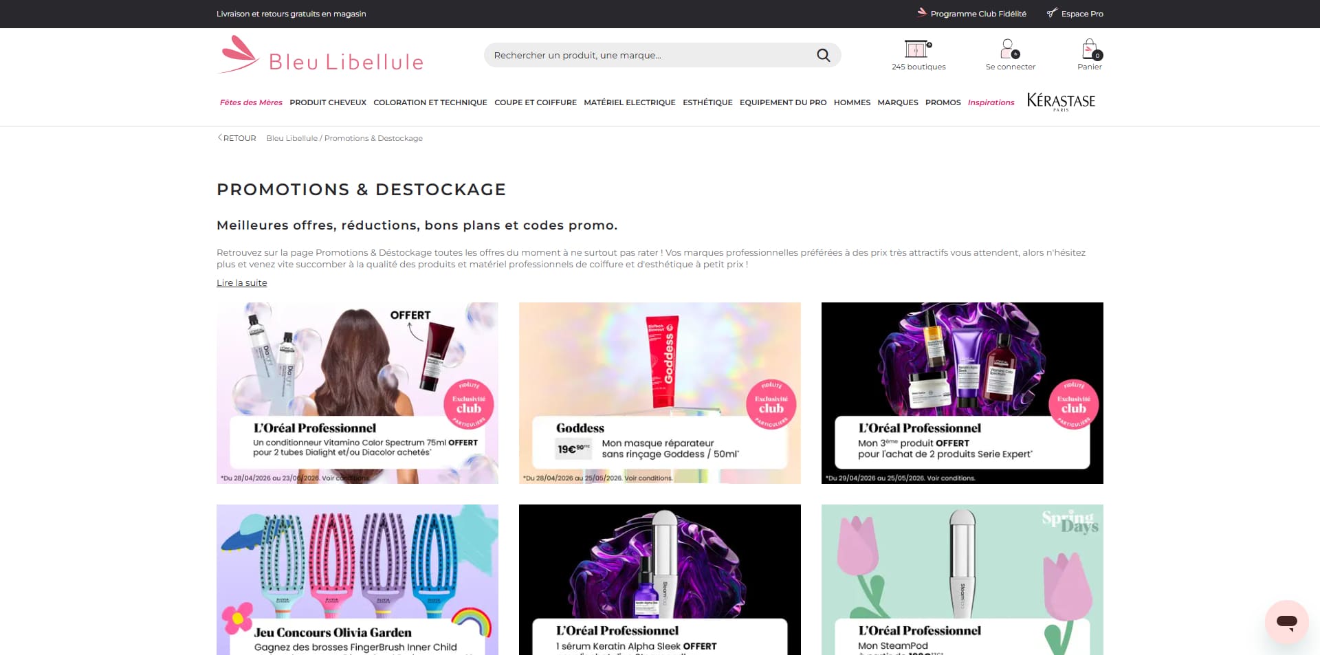 Bleu Libellule Code promo