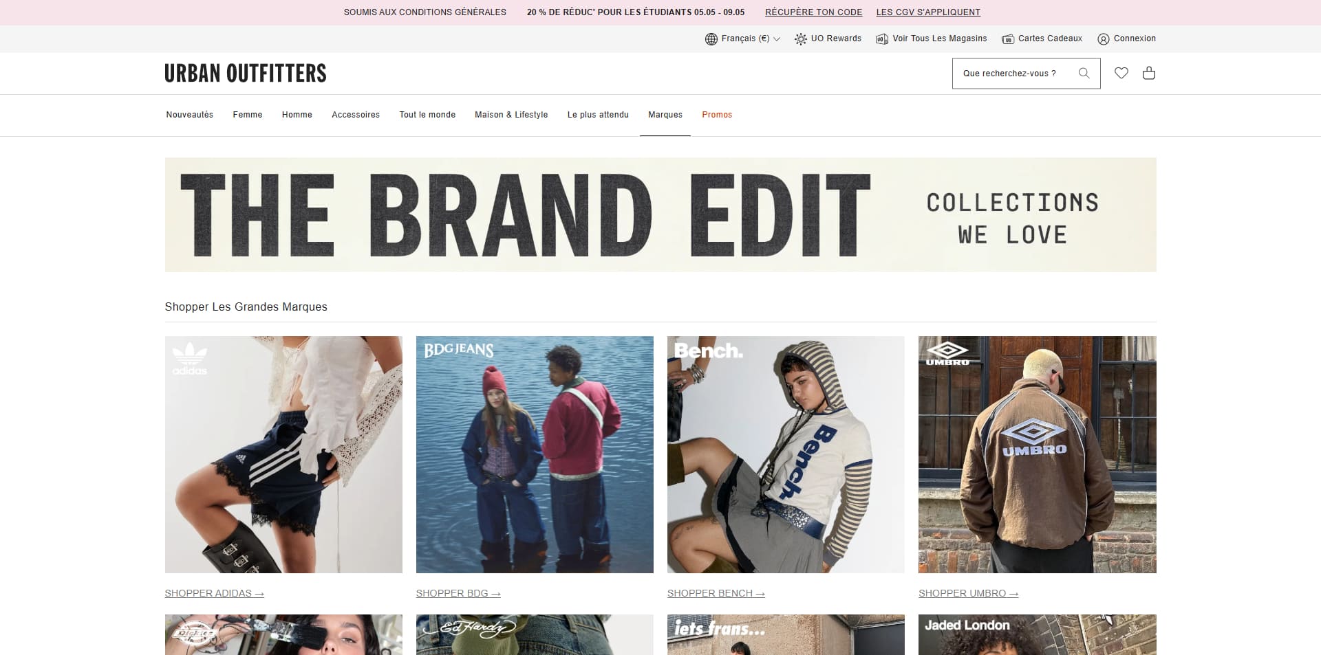 Urban Outfitters Code de réduction