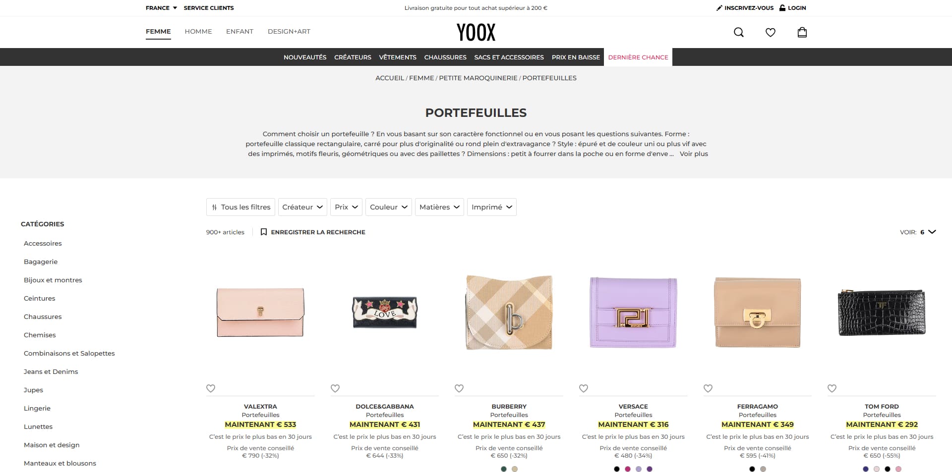 YOOX Bons de réduction