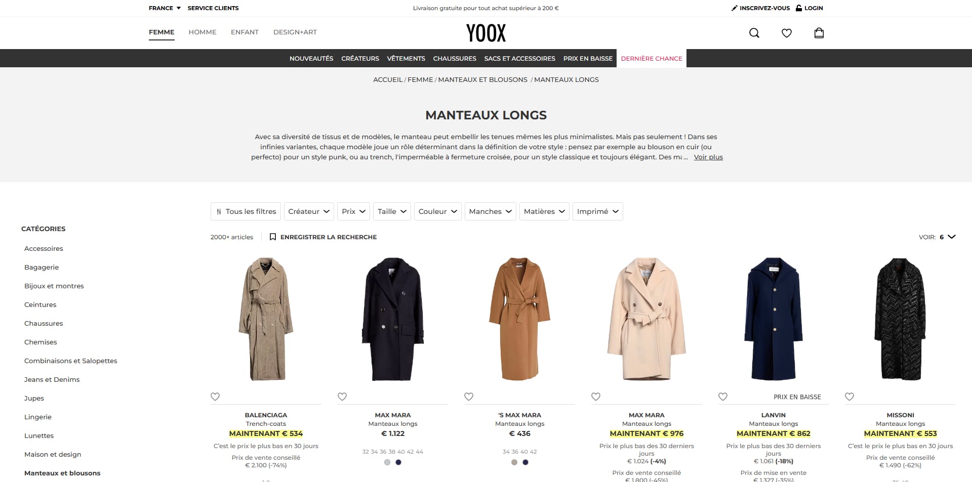 YOOX Code de réduction