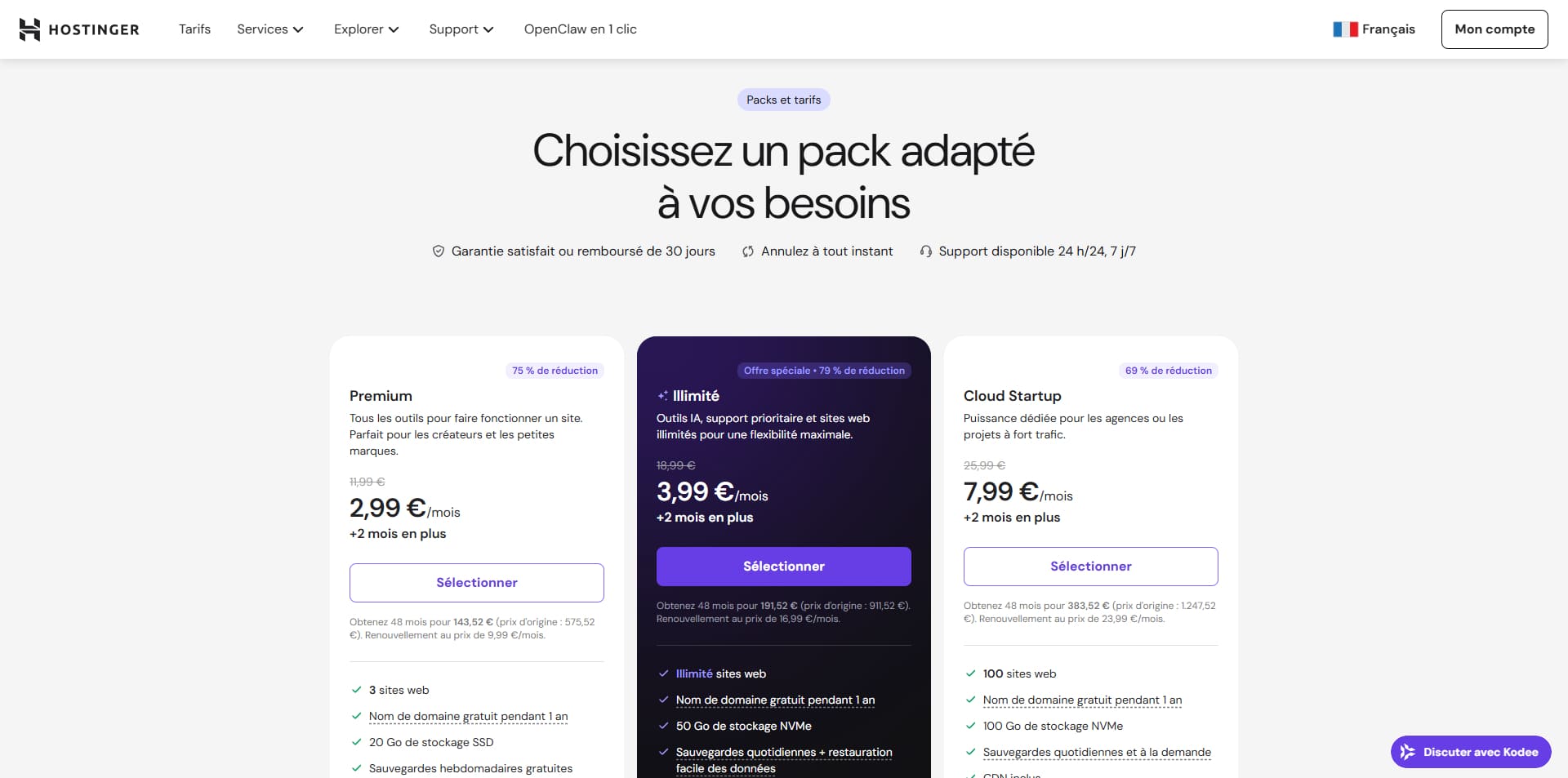 Hostinger Code de réduction