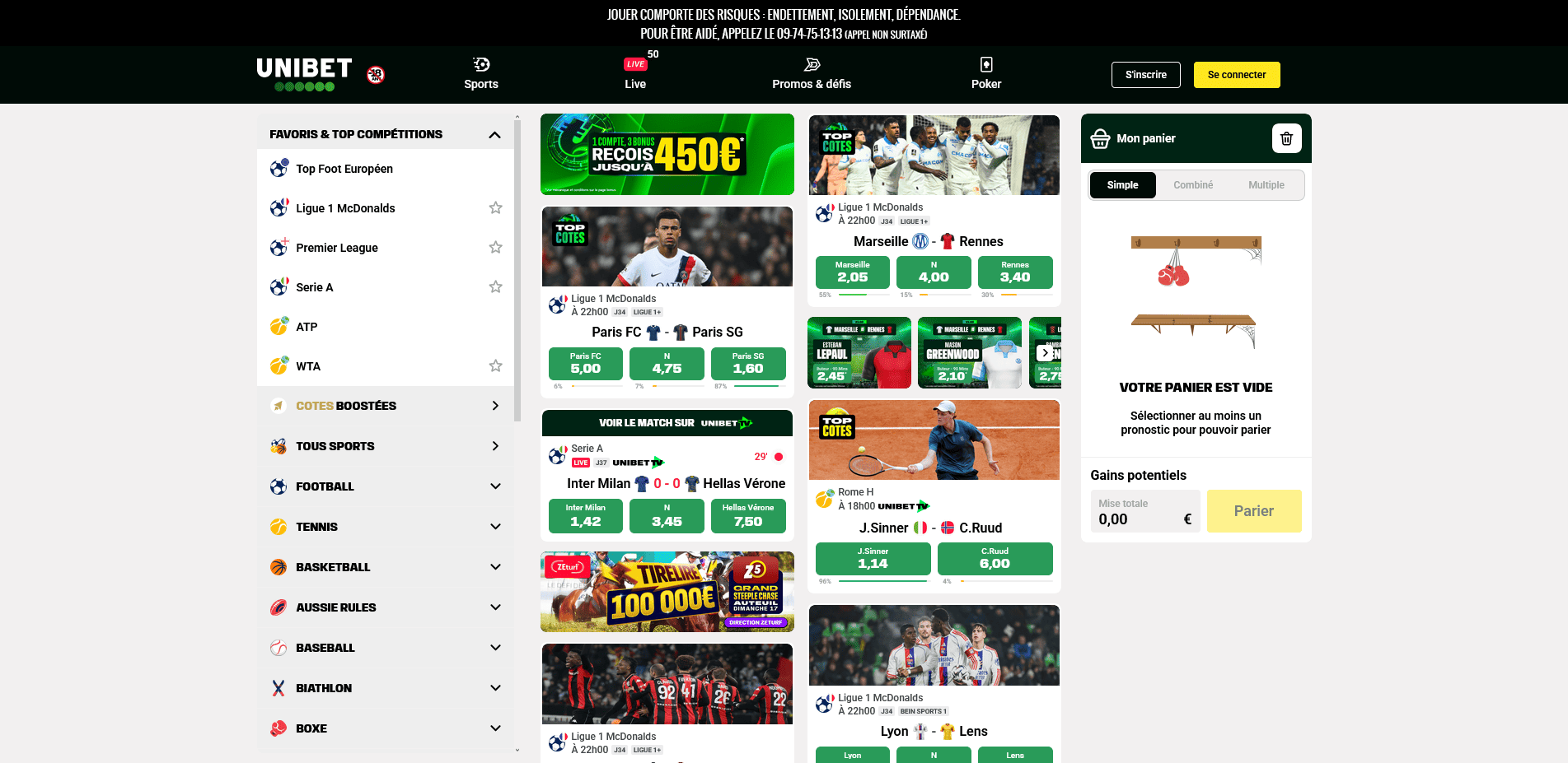 Unibet Code de réduction