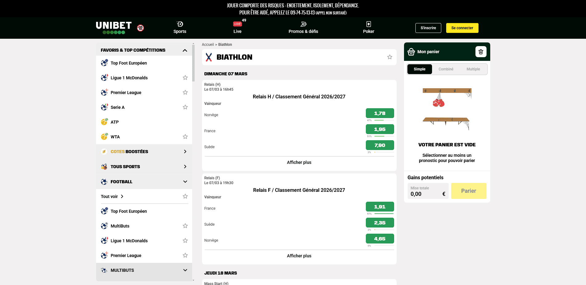 Unibet Code promo
