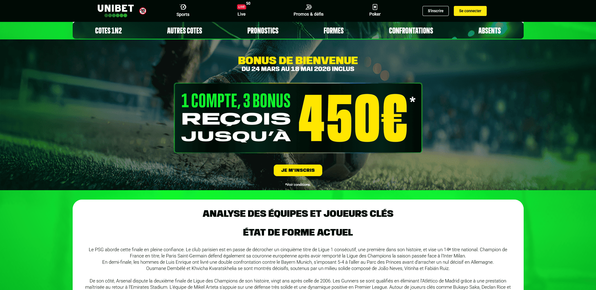 Unibet Code promo