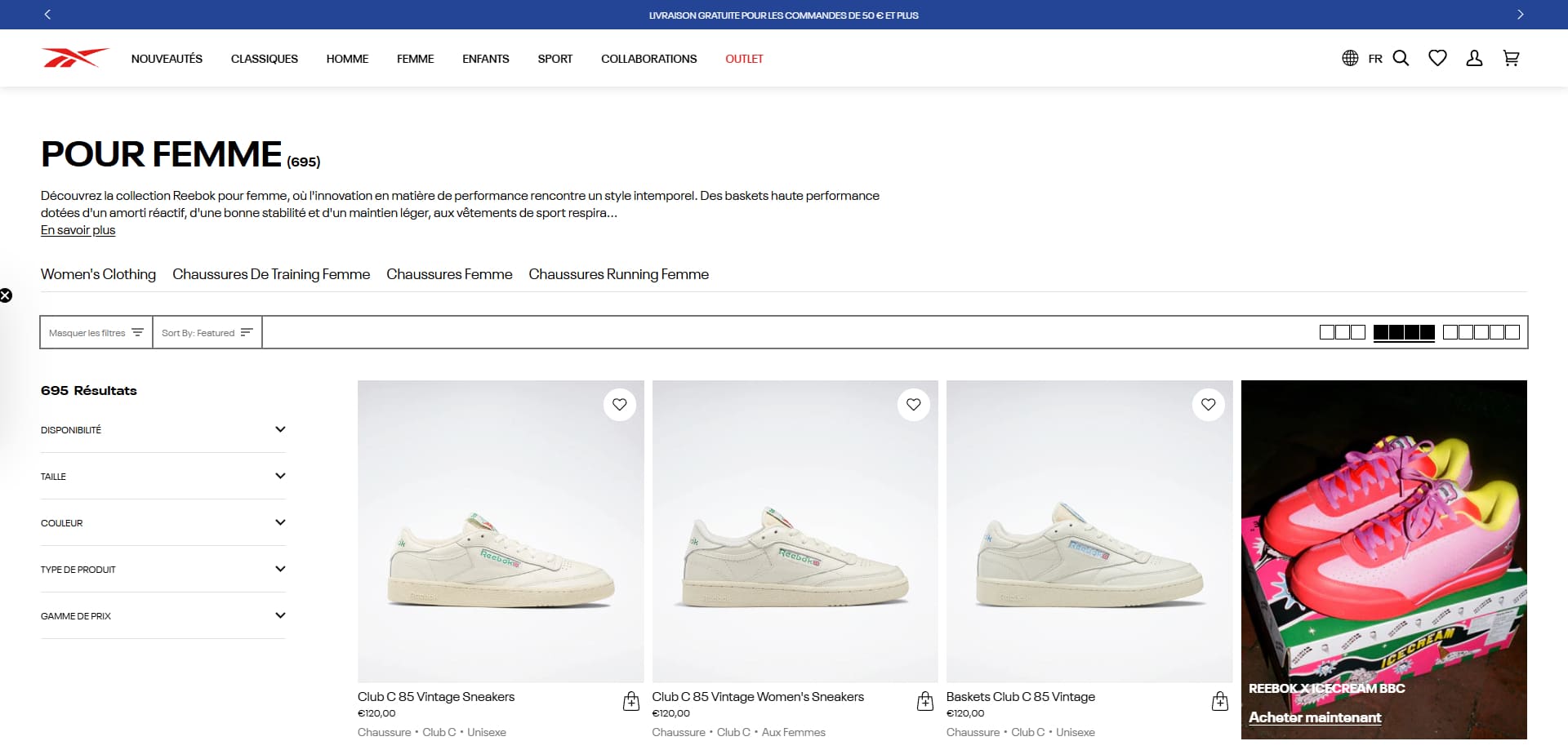 Reebok Code de réduction