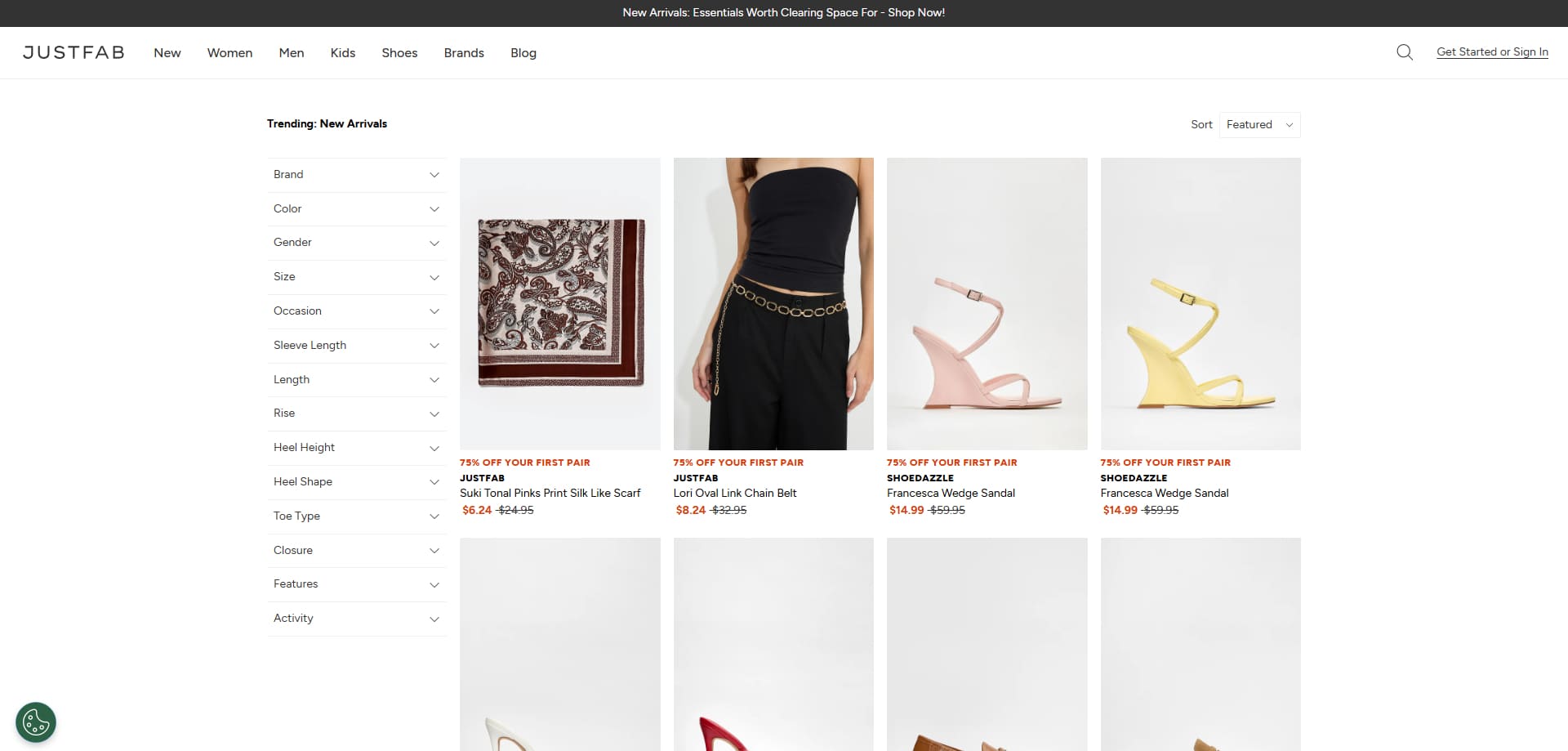 Justfab Bons de réduction