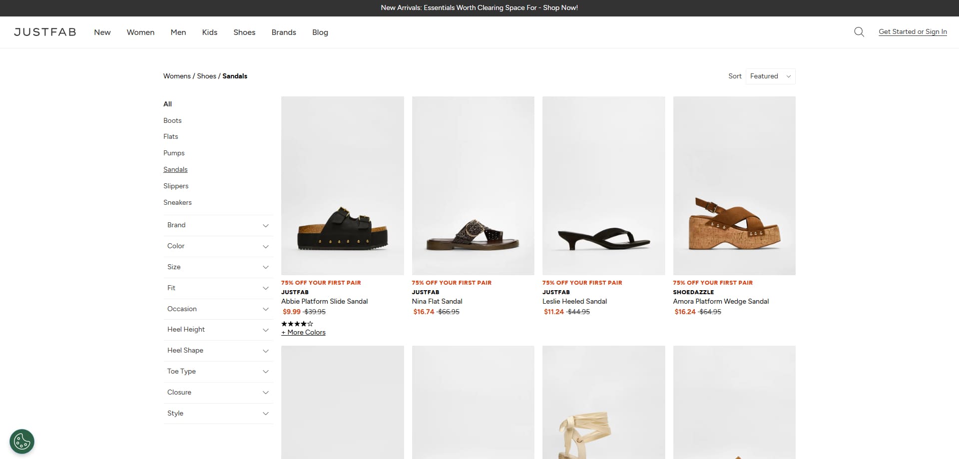 Justfab Code de réduction