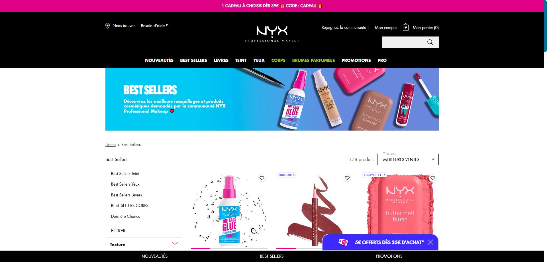 NYX Bons de réduction