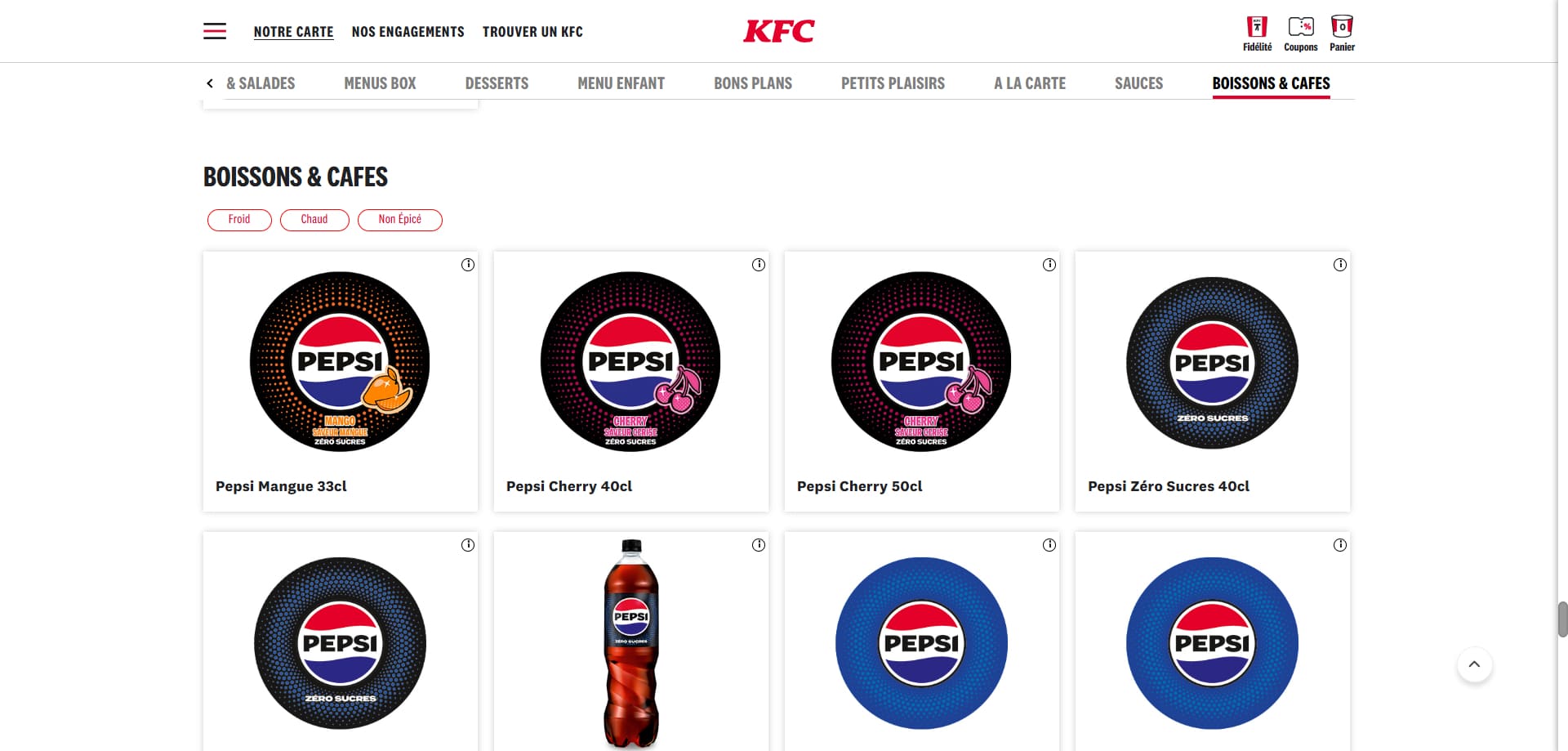 KFC Code promo