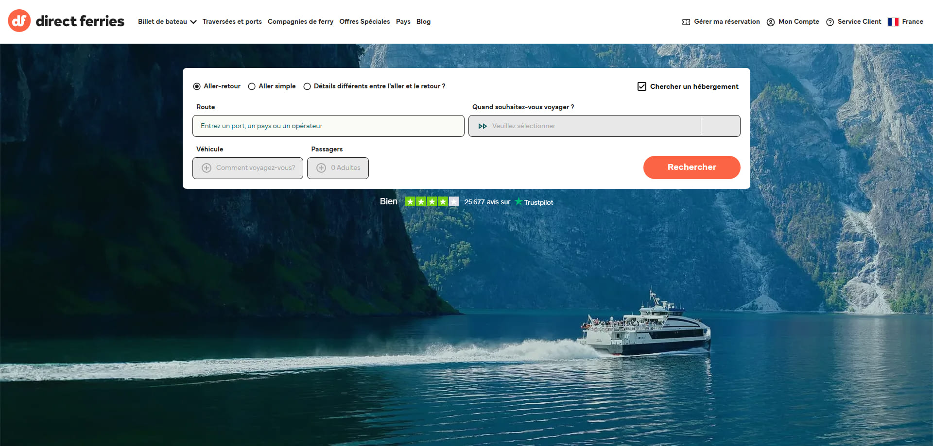 Direct Ferries Code de réduction