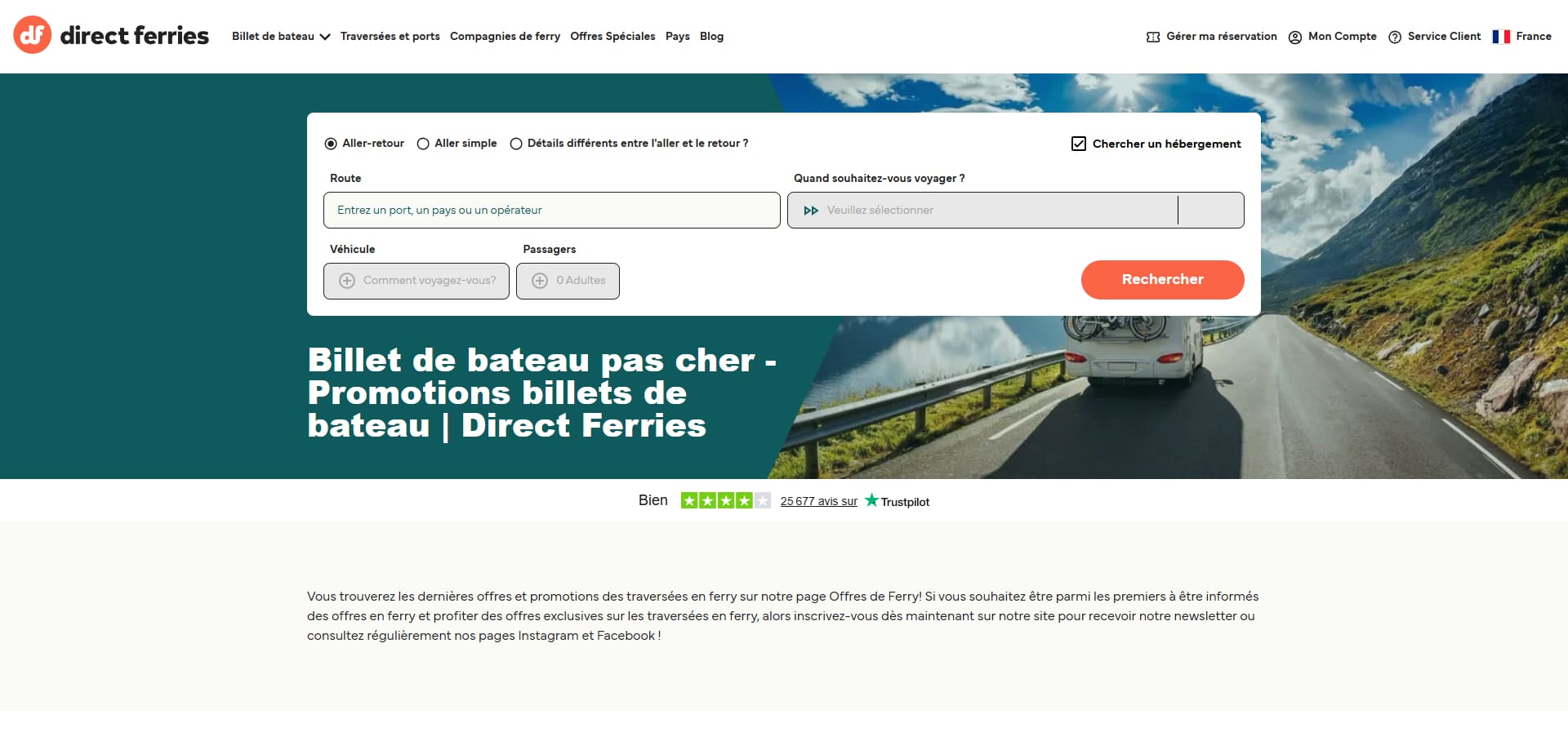 Direct Ferries Code de réduction
