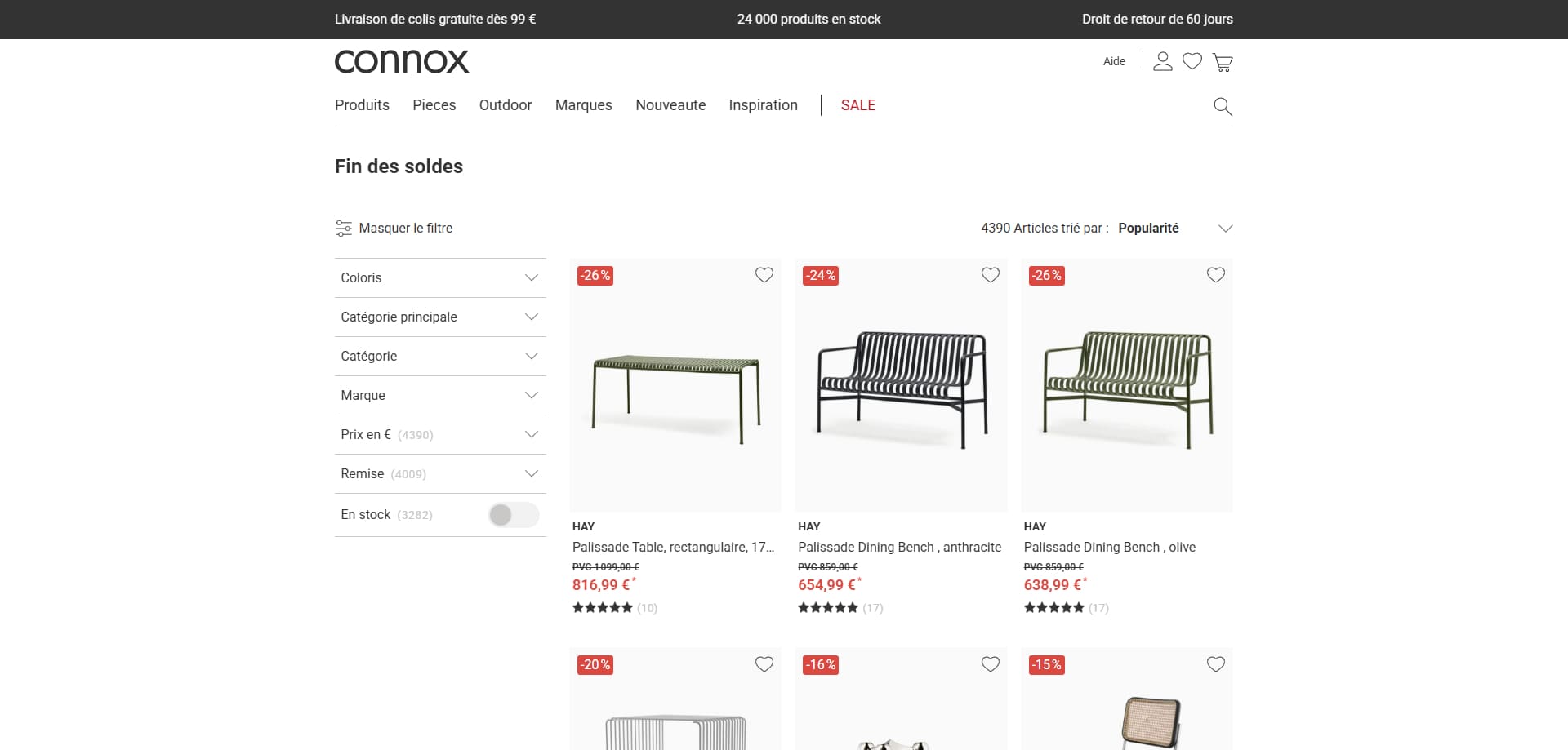 Connox Code de réduction