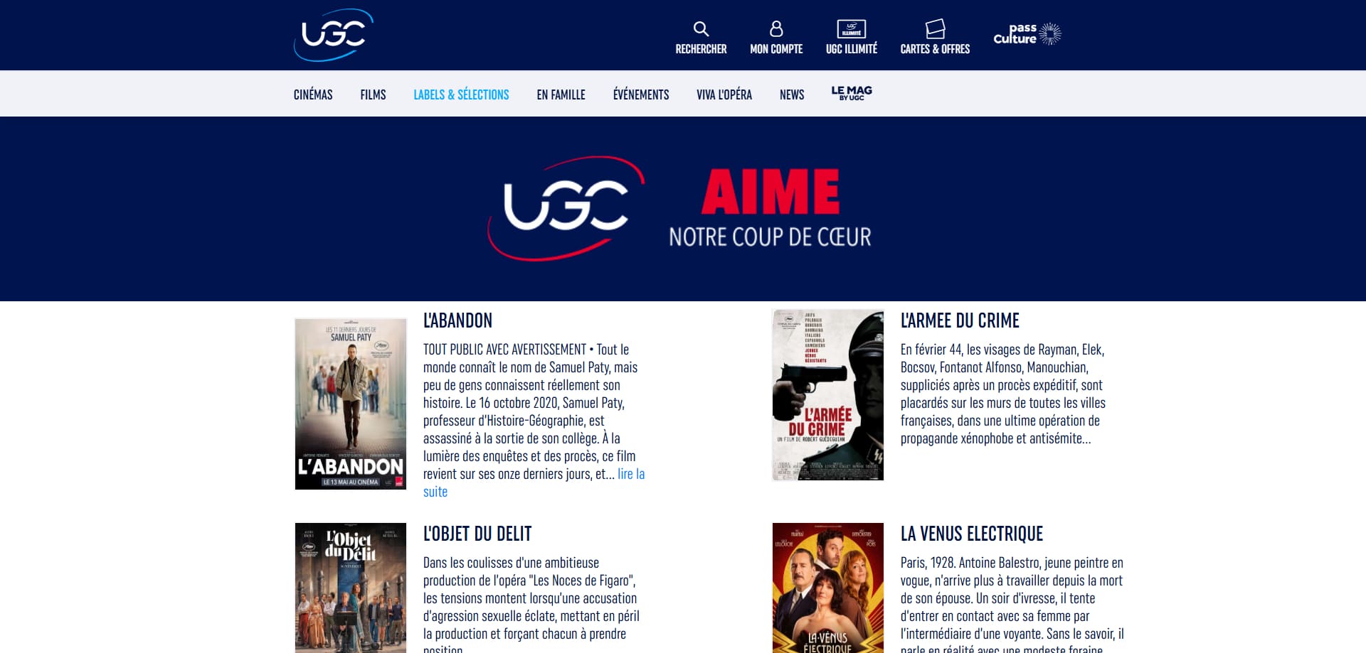 UGC Bon d'achat
