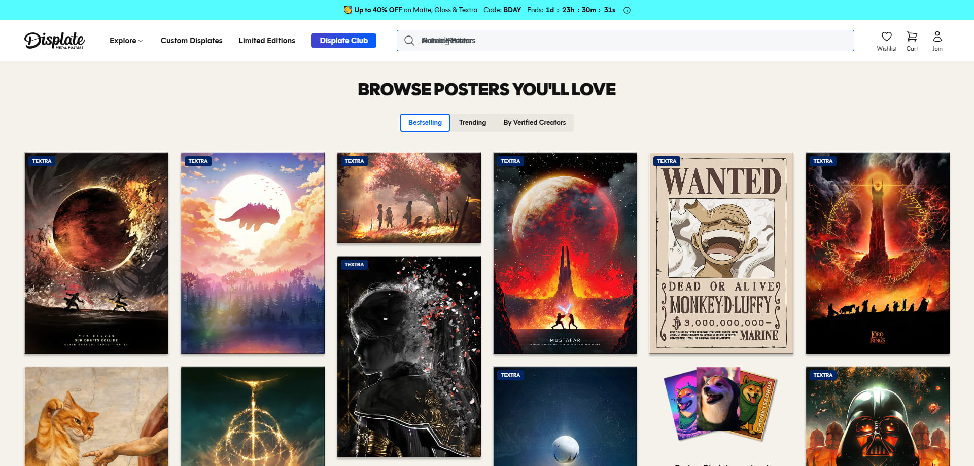 Displate coupons