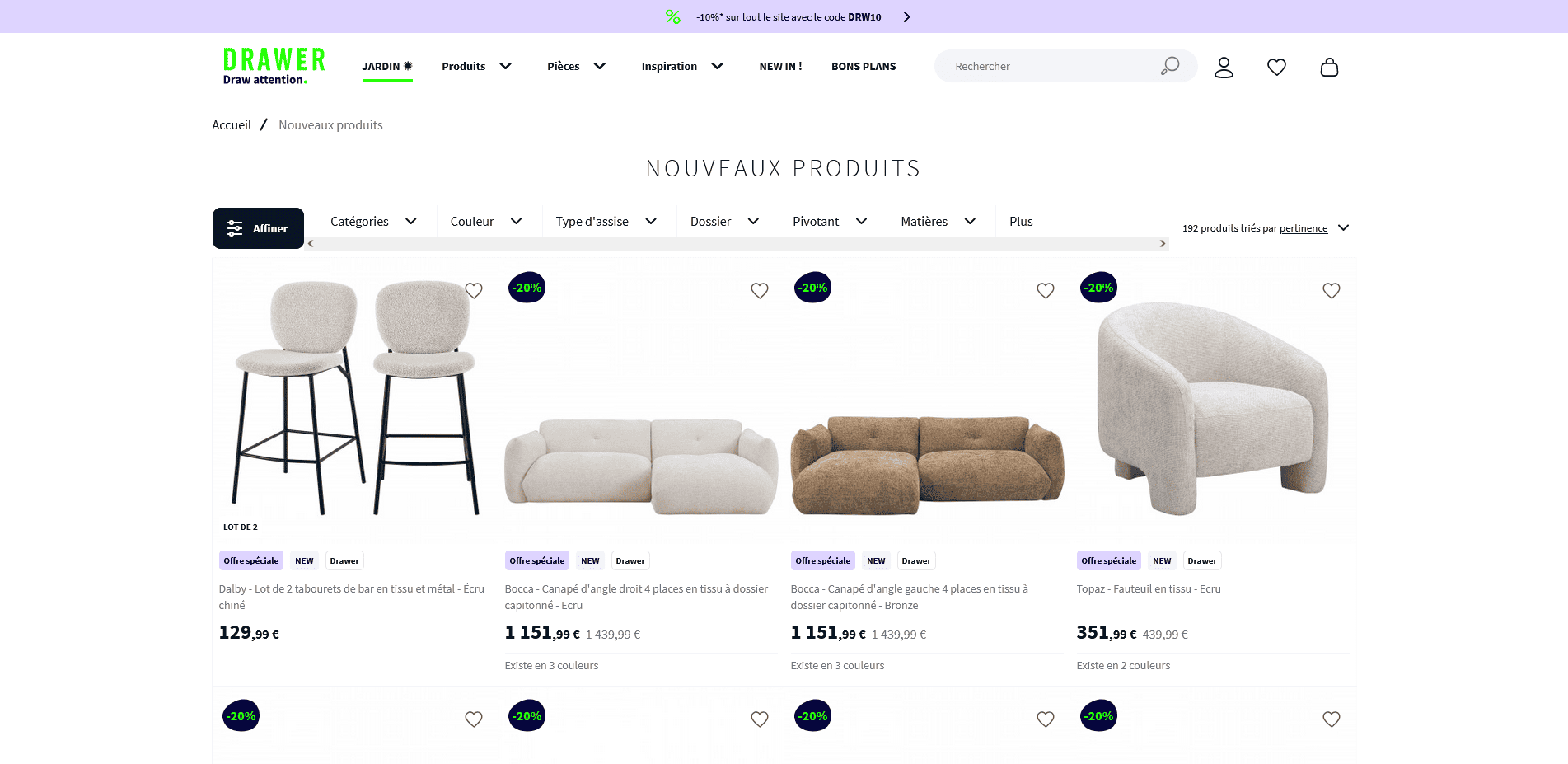 Drawer Code promo
