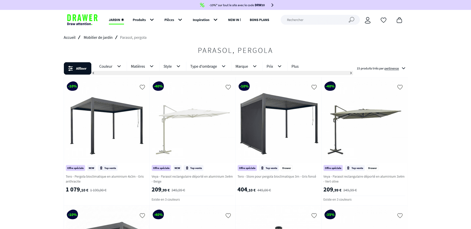 Drawer Code promo