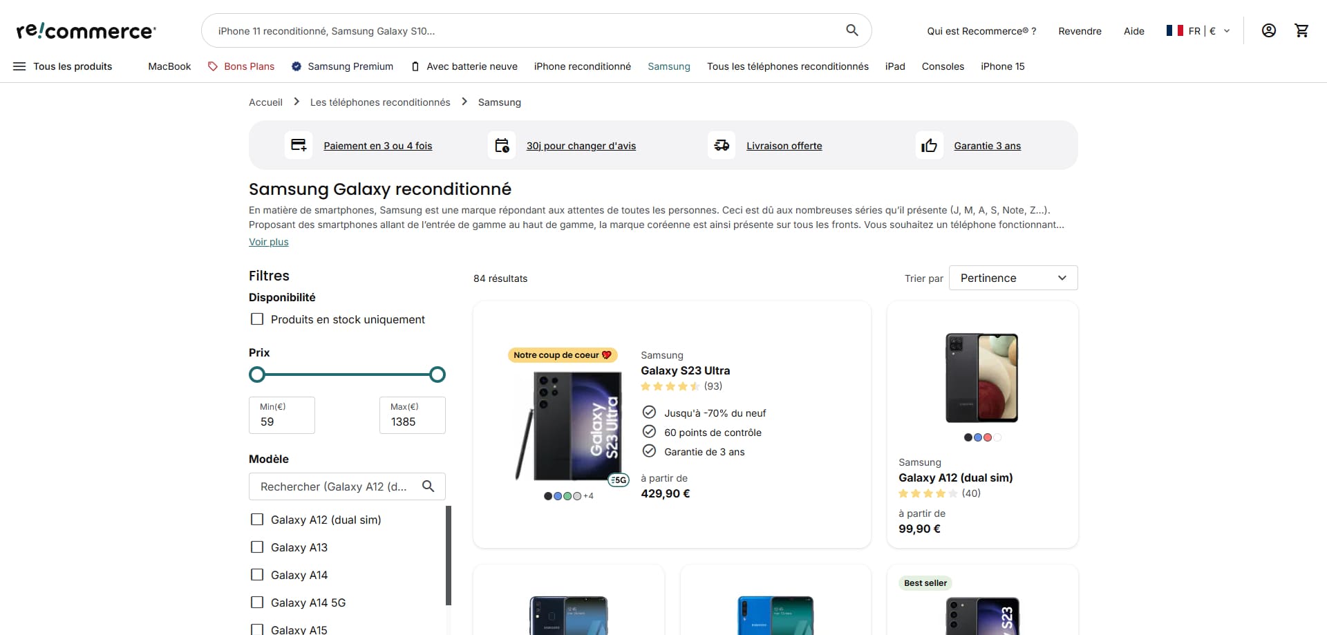 Recommerce Bons de réduction
