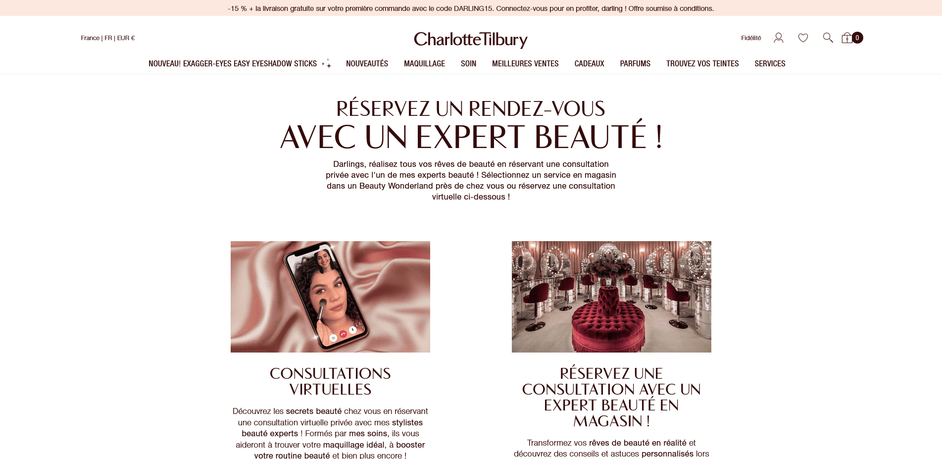 Charlotte Tilbury Code promo