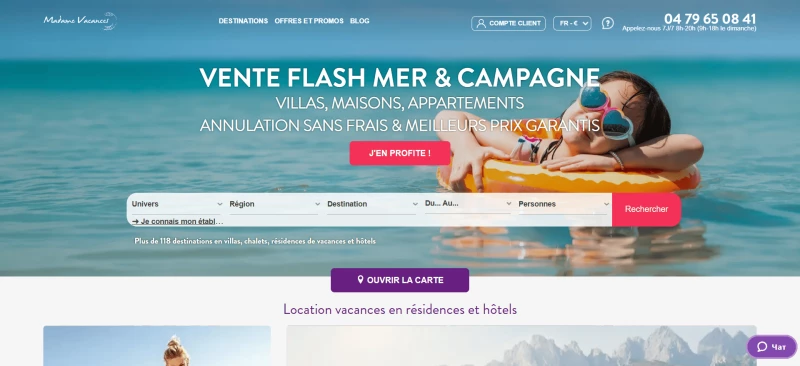 code promo Madame Vacances