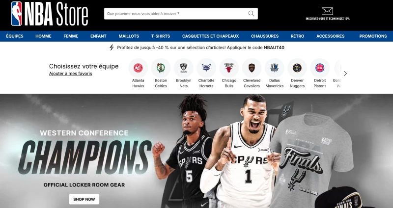 code promo NBA Store