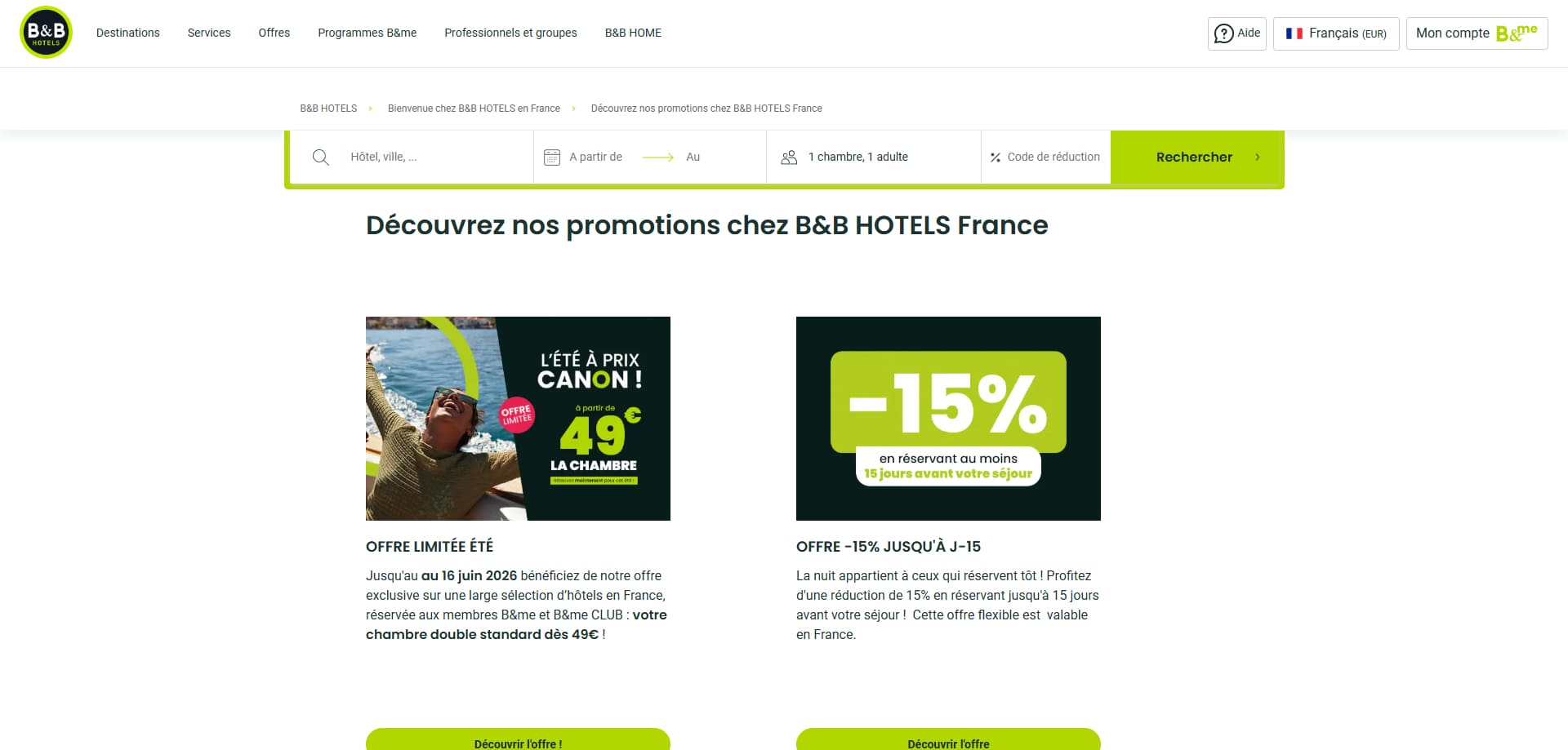 B&B Bons de réduction