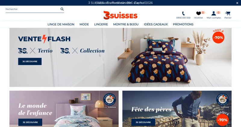 code promo 3 SUISSES