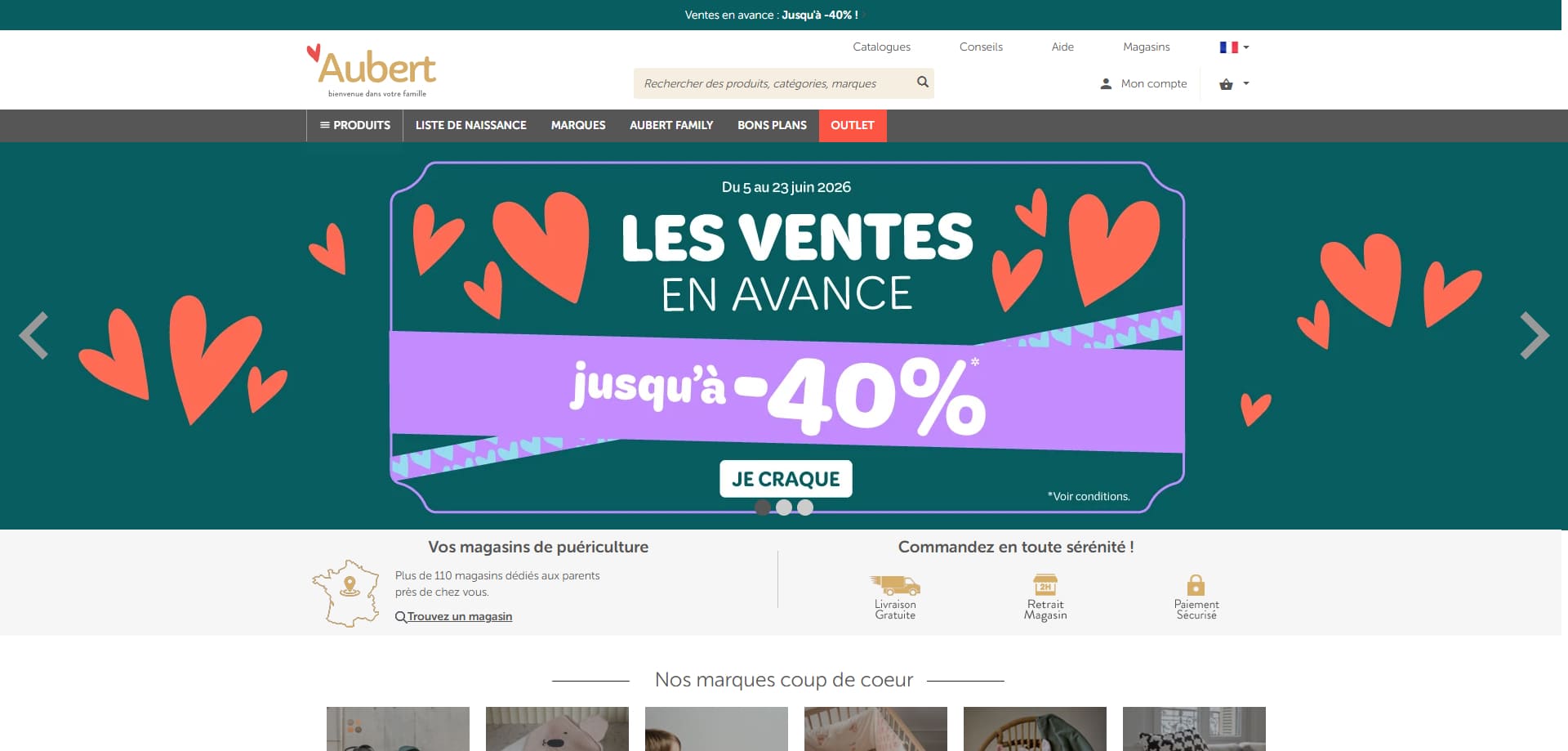 code promo Aubert