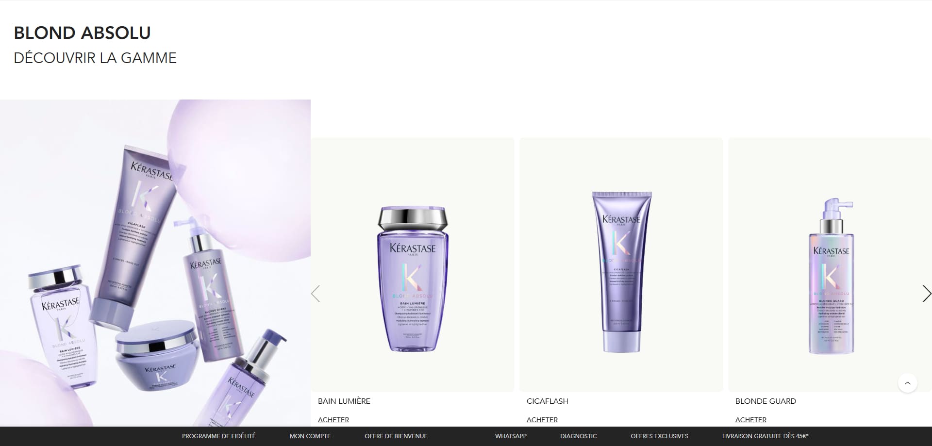 Kerastase Bon d'achat