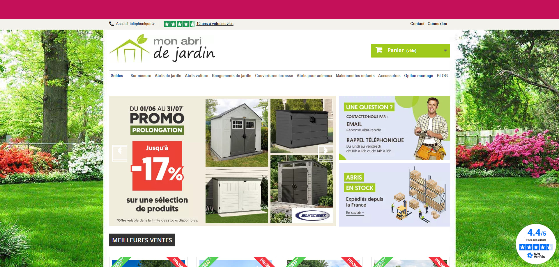 code promo Mon abri de jardin