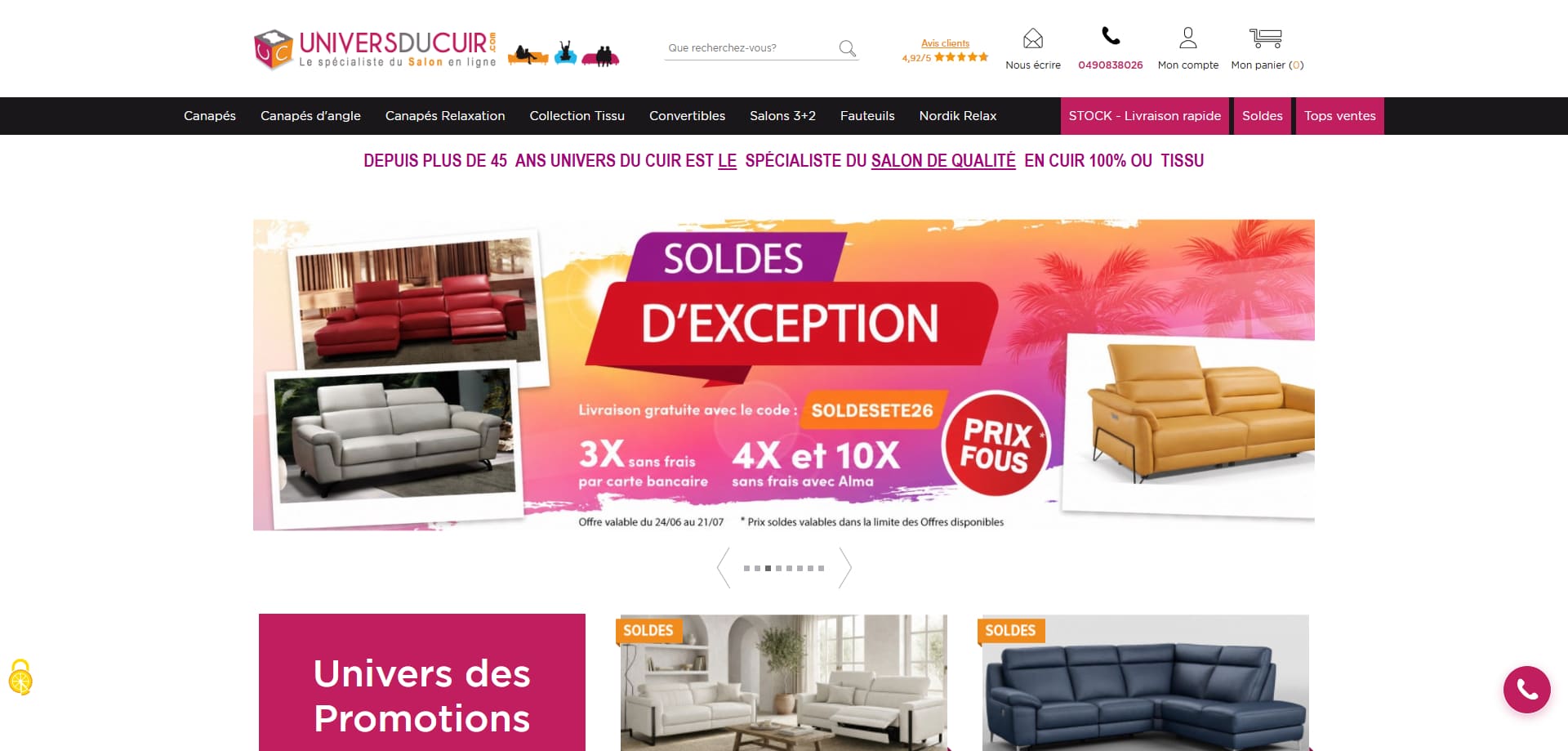 code promo Univers du cuir