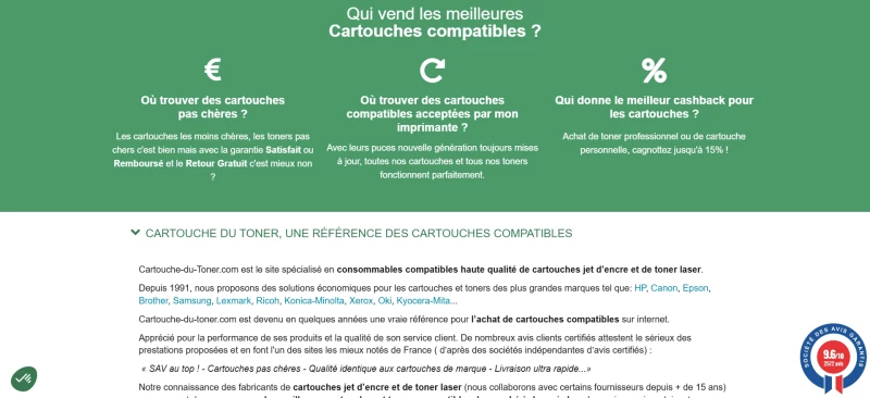 Cartouche du toner