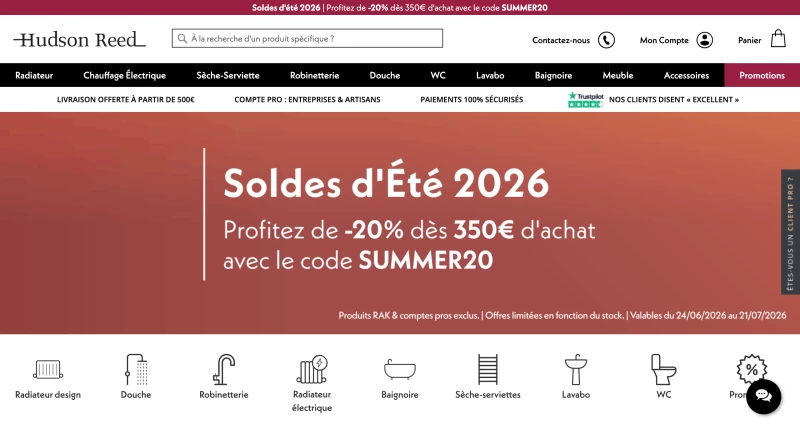 code promo Hudson Reed