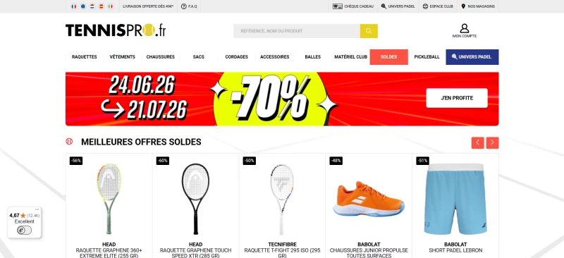 code promo Tennis Pro