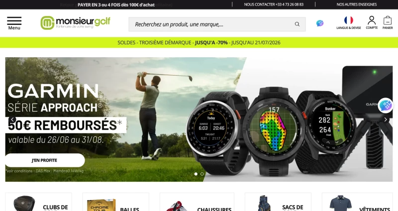 code promo Monsieur Golf