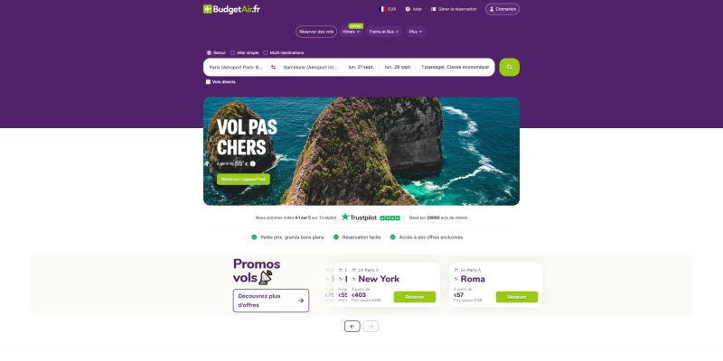 code promo BudgetAir