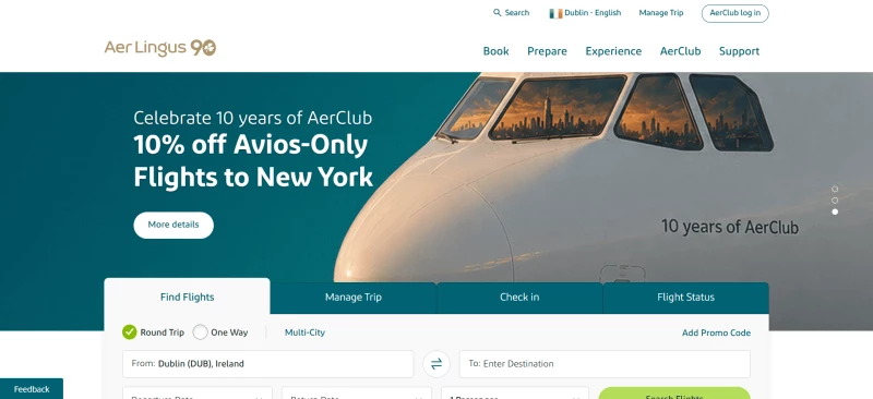 code promo Aer Lingus