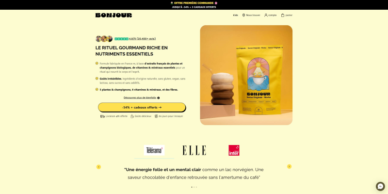 code promo Bonjour Drink