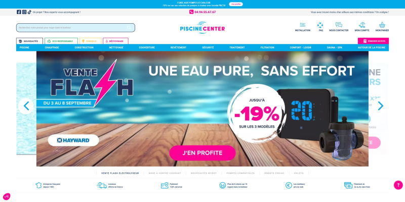 code promo Piscine Center