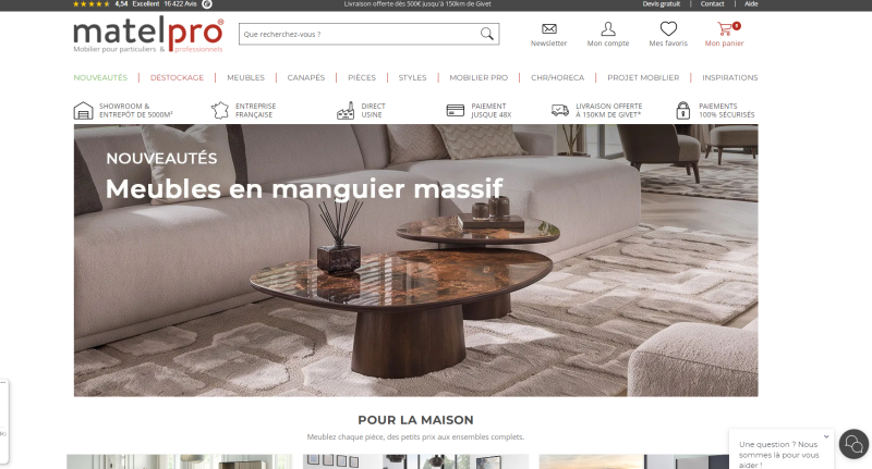 code promo Matelpro