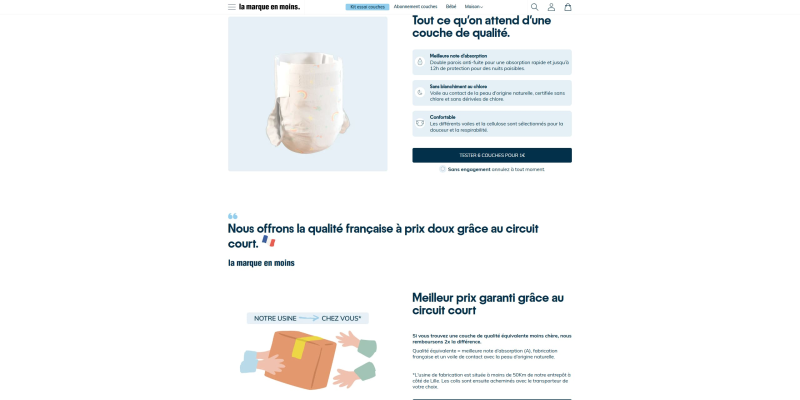 la marque en moins